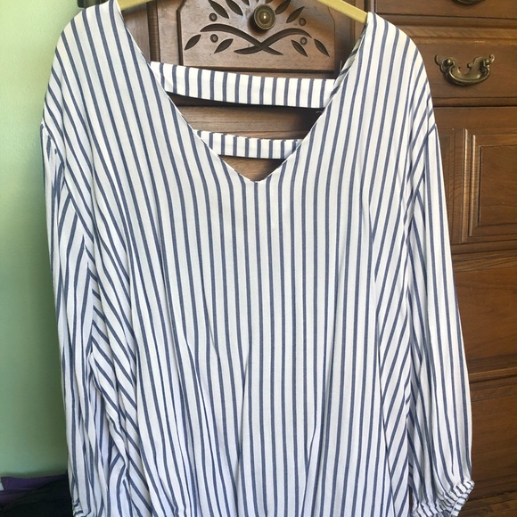 Maurices Tops - Blue and white stripped blouse